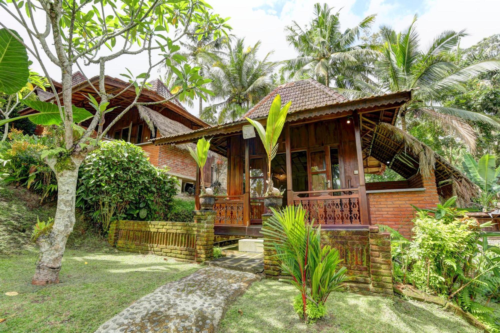 Wooden One-Bedroom Cottage Rice Field View