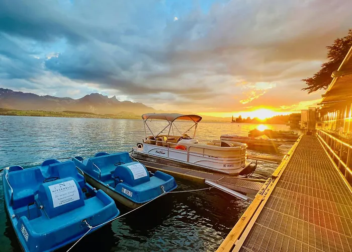 Boutique Hotel & Restaurant Niesenblick - Lakefront Rooms With Balcony On Lake Thun - Self Check In & Digitale Reception