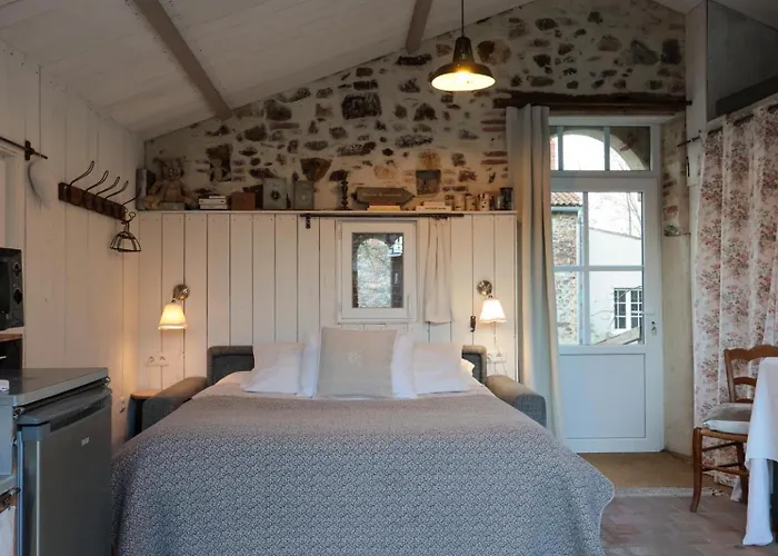 Chambre studio au Bord de la Piscine chauffée et privée pour vous le soir !