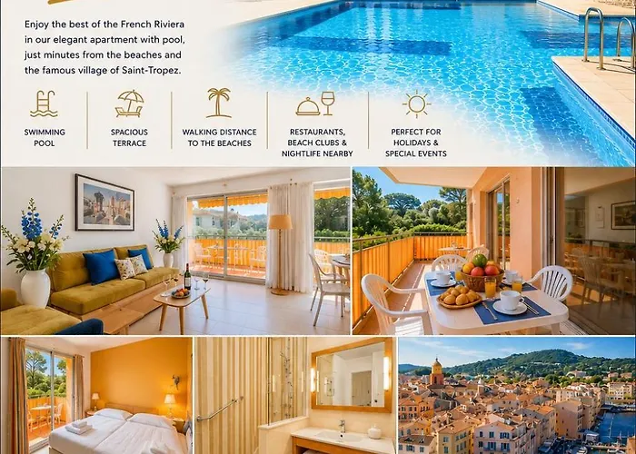Saint Tropez Superbe Appartement Climatisee Piscine Parking Terrasse